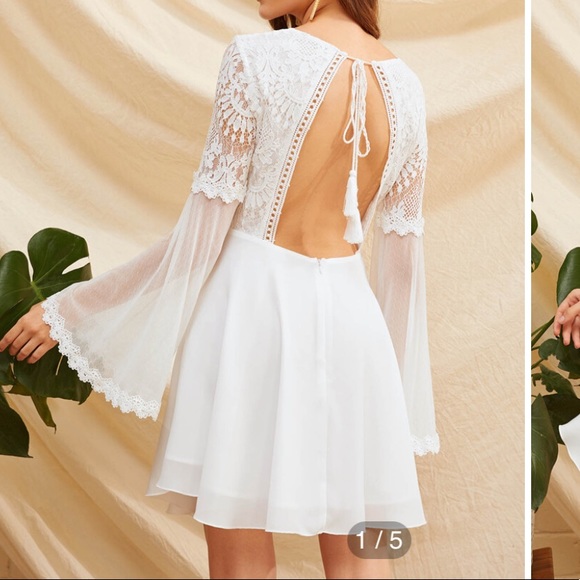 White dress open back - Picture 2 of 4